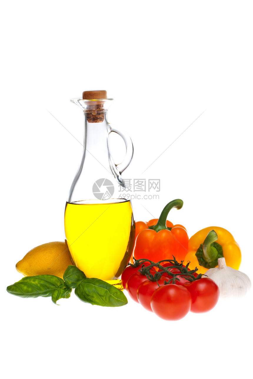 橄榄油辣椒番茄烤肉图片