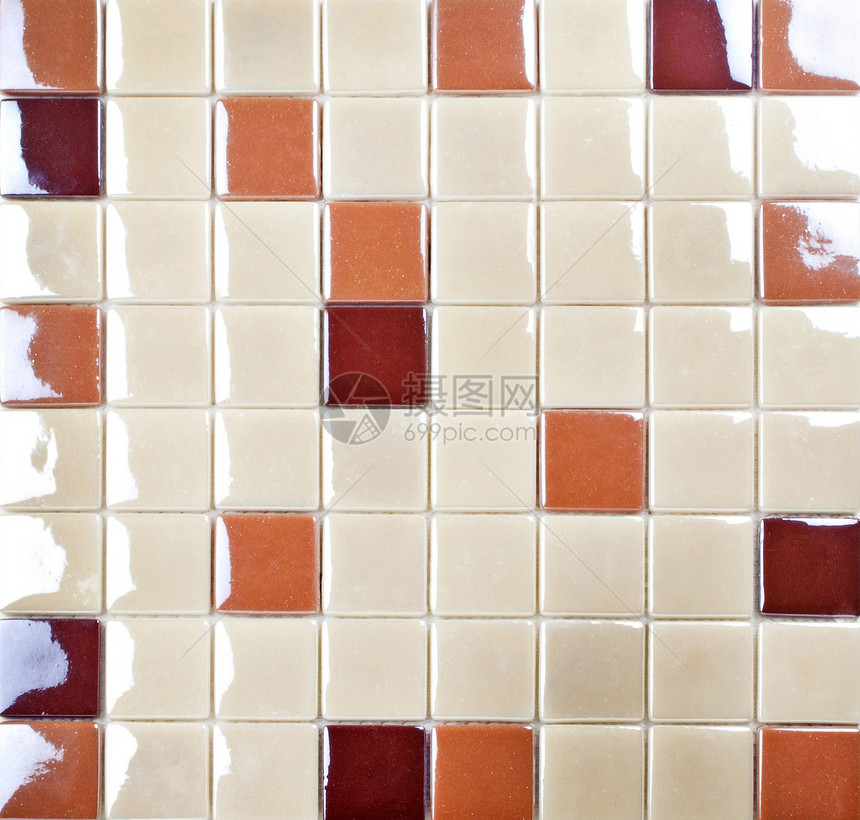 马赛克 纹理棕色陶瓷地面色块装饰红色灰色效果正方形制品图片