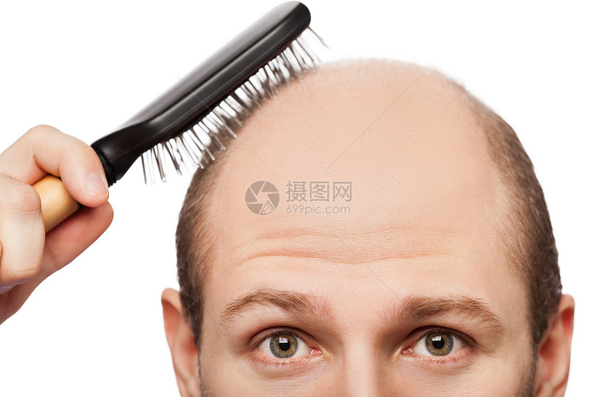 秃头人头秃顶完全地保健梳子皮肤损失活力男性卫生药品图片