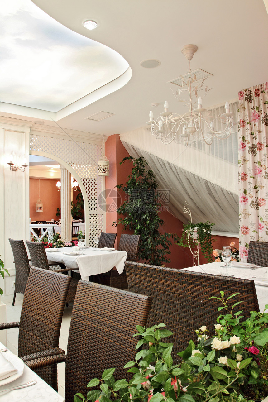 餐厅建筑学闲暇花朵眼镜咖啡店地面接待椅子食堂房间图片