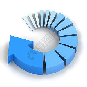 蓝进程箭头推介会圆圈流动插图商业圆形背景图片