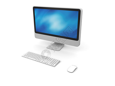 高级台式计算机技术宽屏互联网老鼠金属键盘屏幕硬件展示办公室背景图片