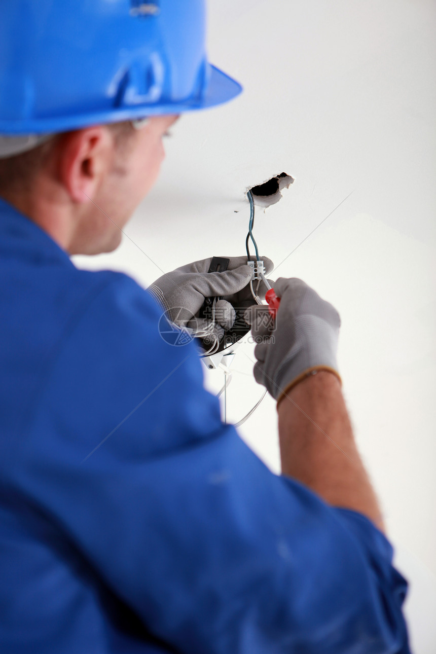 修理电线的电机工作职业衣领手套出口商务维修专家电气人士图片