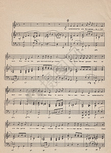 古旧音乐黄皮书古典音乐音符分娩符号纹理棕色古董染色风格背景图片