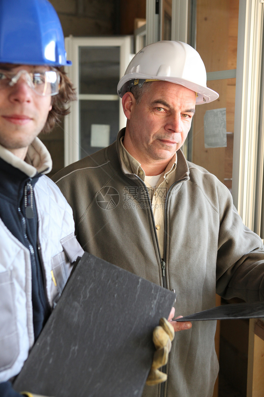 建筑工人办公室男性石板安全回合平板家庭作业老板瓷砖新秀图片