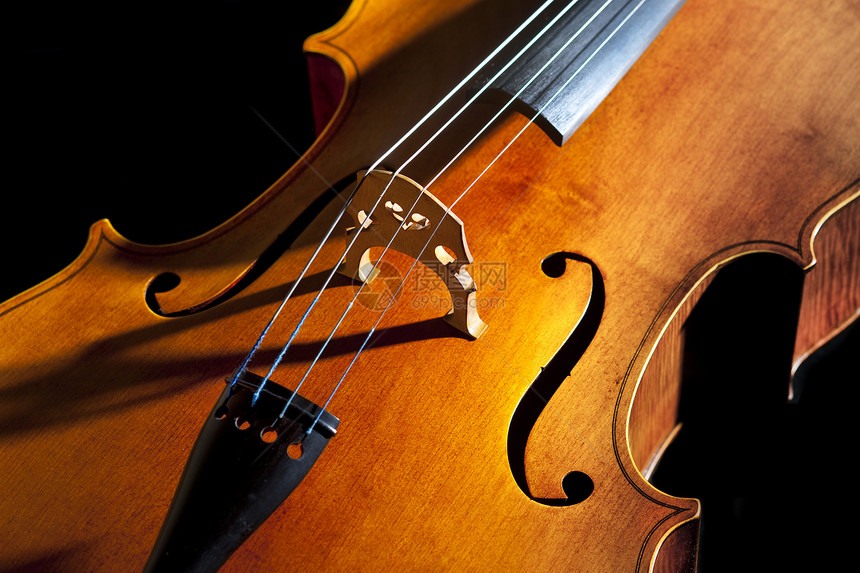 切罗或紫罗兰小提琴细绳音乐低音乐队乐器笔记歌曲交响乐剧院图片