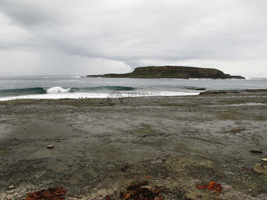 澳洲的野生岩石海岸海浪处女石头旅行旅游海岸线场景地平线海洋荒野图片