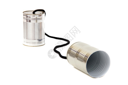 电话罐头热线技术纤维讲话振动会议玩具细绳嗓音背景图片