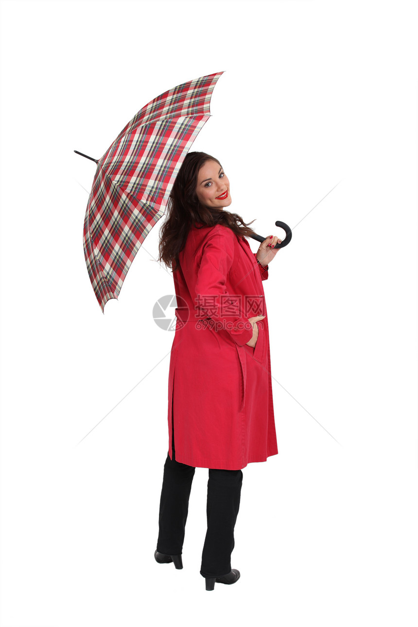 配着塔坦伞的女人图片
