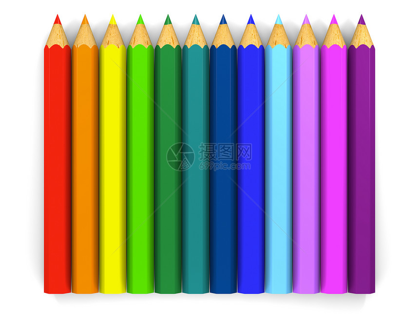 彩色铅笔插图图片