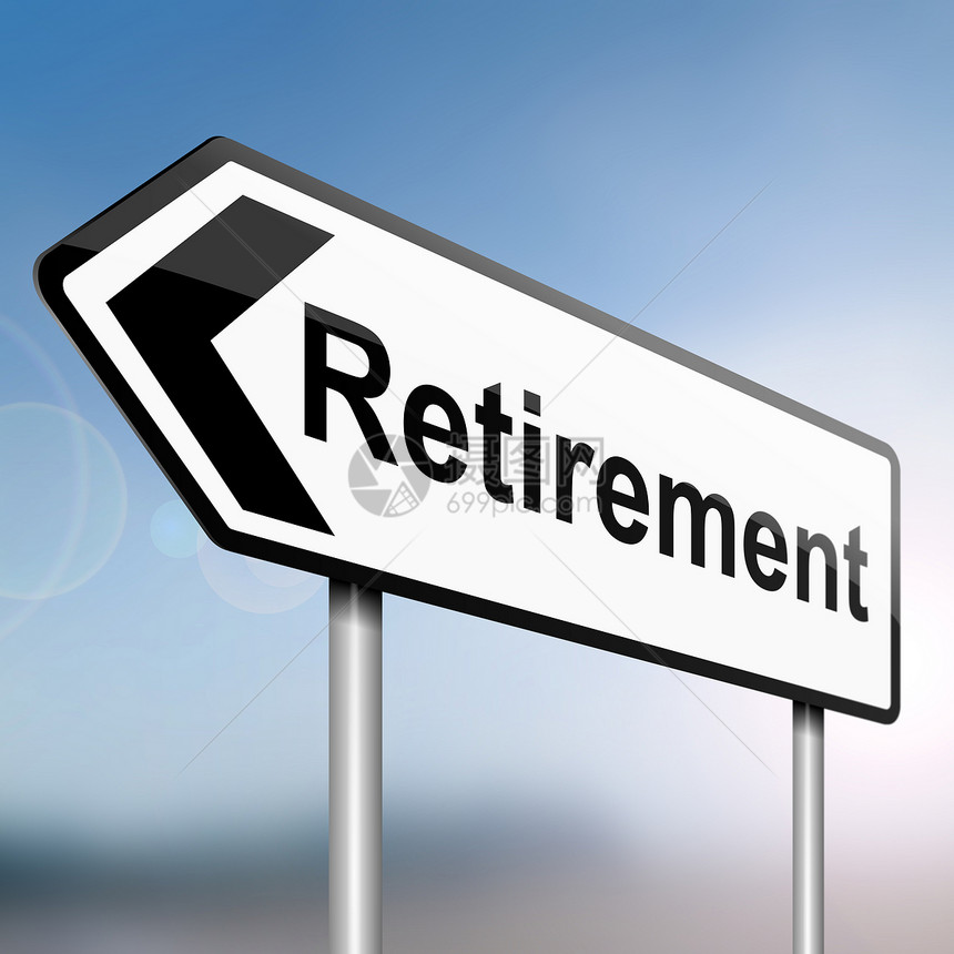 退休时间储蓄投资路标天空安全基金老年职业商业金融图片
