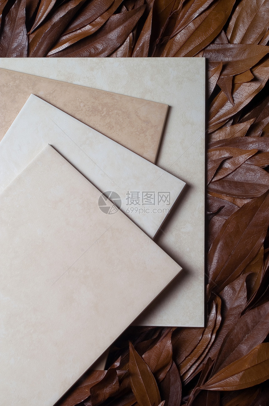 陶瓷瓷砖制品棕色文化叶子釉面砖四物桌子日志图片