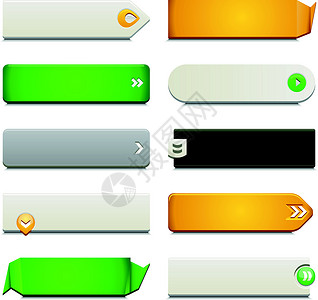 平板按键元素纽扣白色绘画网络行动互联网电脑绿色黄色插图背景图片