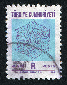 土耳其老皇宫土耳其语模式数字邮票漩涡椭圆卷曲集邮装饰品火鸡植物艺术背景