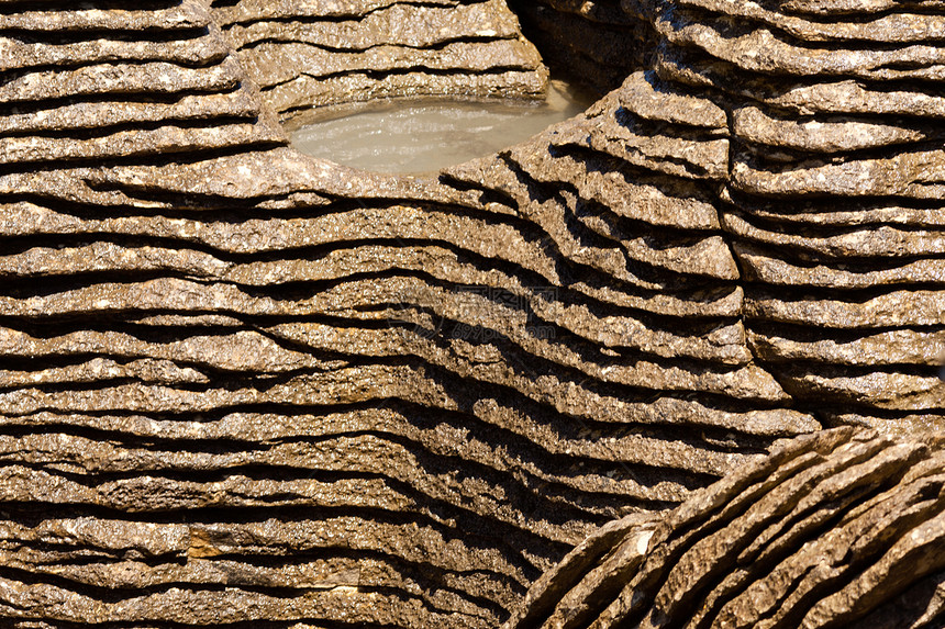 薄饼岩Punakaiki背景岩石旅行沉淀图层生态旅游地形海洋裂缝景点吸引力图片