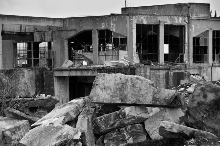 大理石厂工业废墟图片