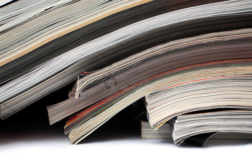 杂志和报纸地段印刷出版打印期刊办公室商业政治报告文学折叠图片
