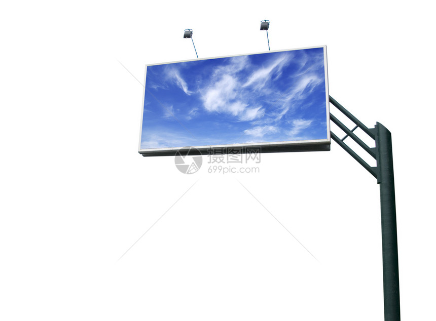 白色的广告牌控制板展示旗帜横幅路标公告商业帆布空白海报图片