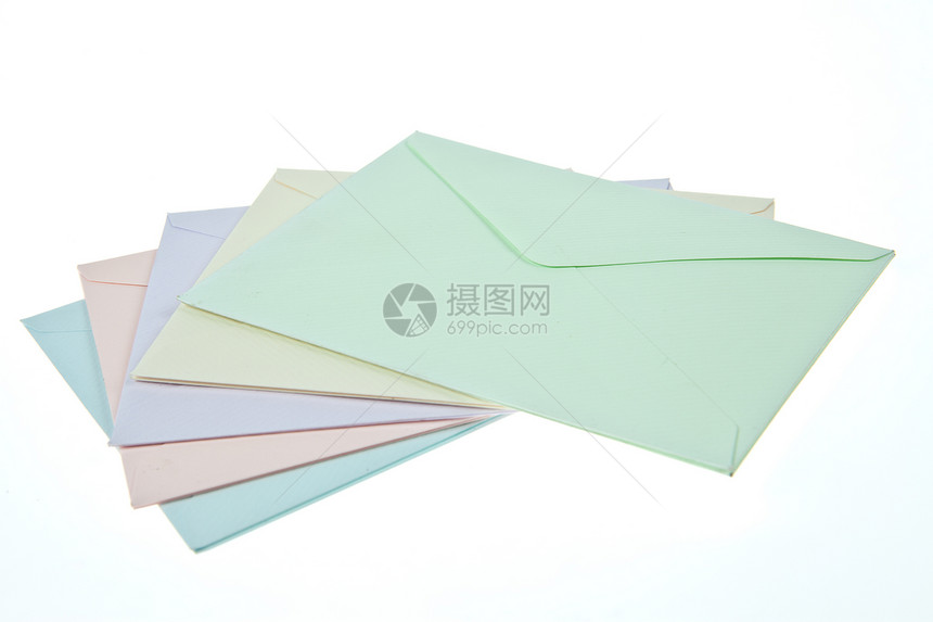 彩色信封白色问候语绿色粉色蓝色蜗牛螺旋黄色卡片作品图片