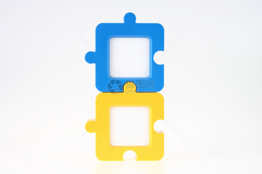 蓝色和黄色的垂直相片框架图片