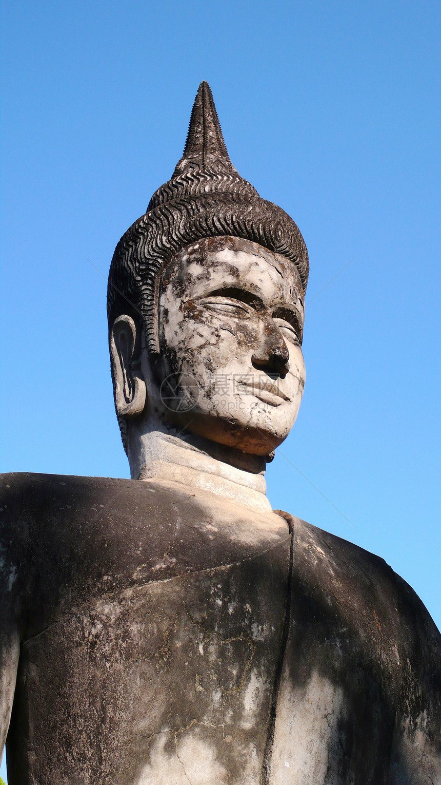 老挝古老的佛教雕塑建筑寺庙佛教徒旅行观光纪念碑旅游地标天空精神图片