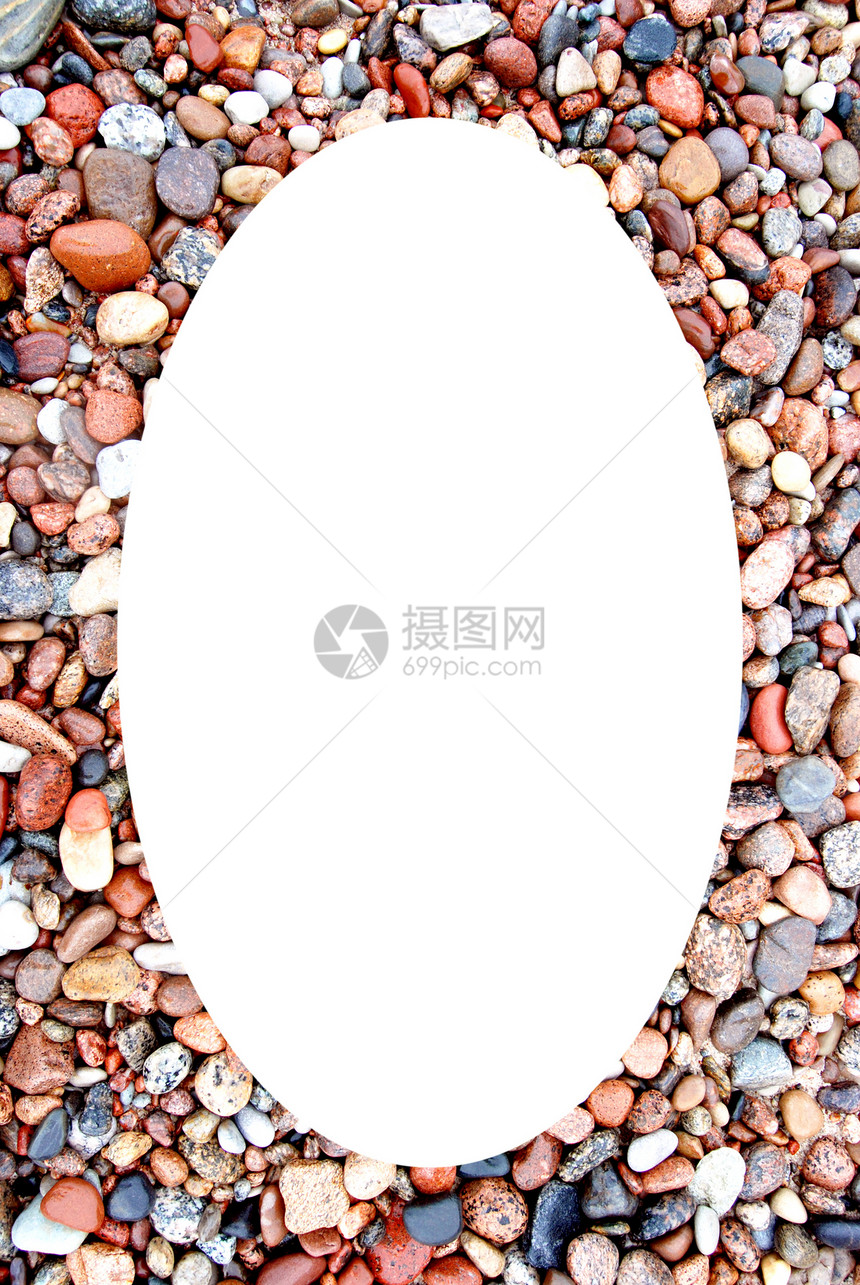 白色oval照片框架沿海声波背景图片