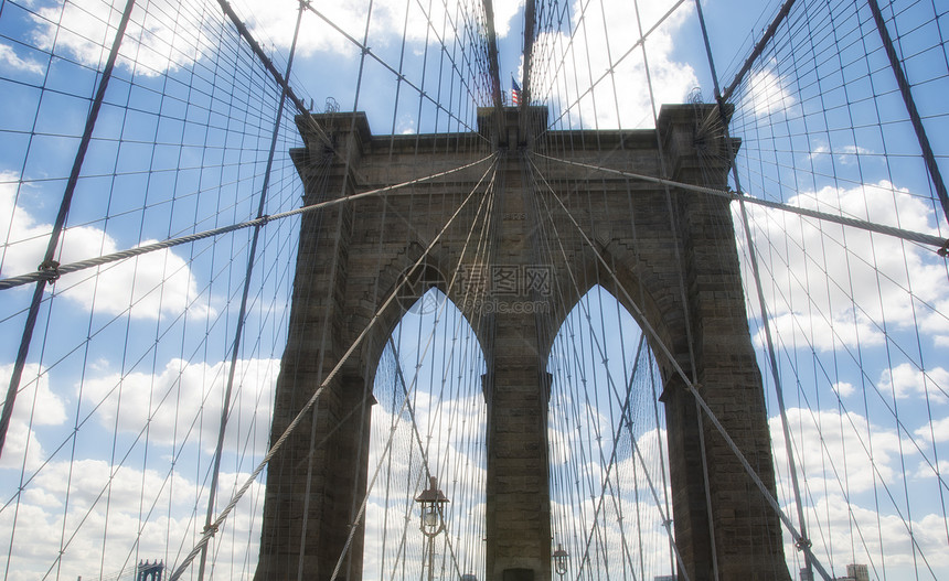布鲁克林桥建筑场景旅行城市景观建筑学跨度天际运输市中心电线图片