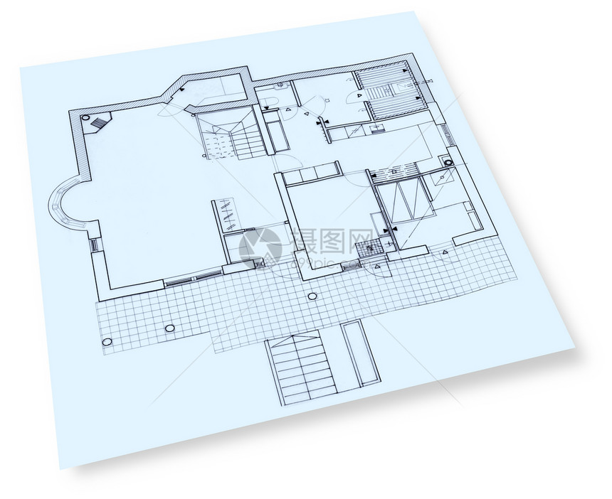 房屋建筑图绘制蓝图蓝图图片