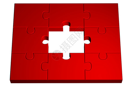 颜色解谜玩具拼图团体解决方案红色游戏团队背景图片