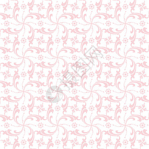 无缝裁缝花类模式墙纸插图条纹粉色绘画白色叶子背景图片