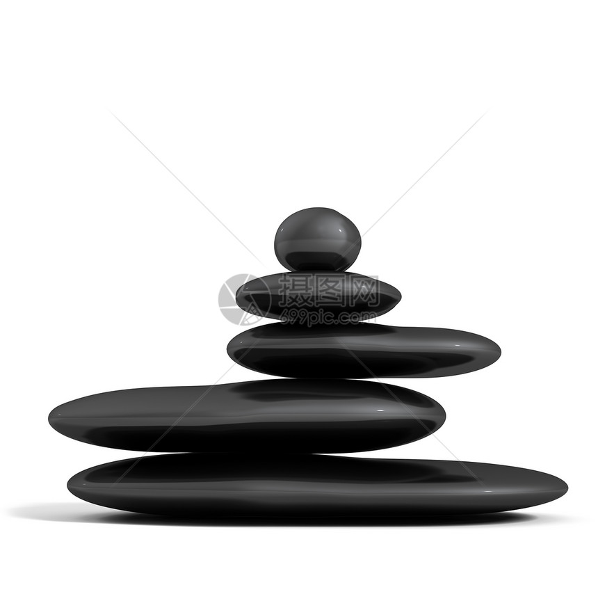 Zen 概念脆弱性治疗环境文具石头鹅卵石卵石白色金字塔平衡图片