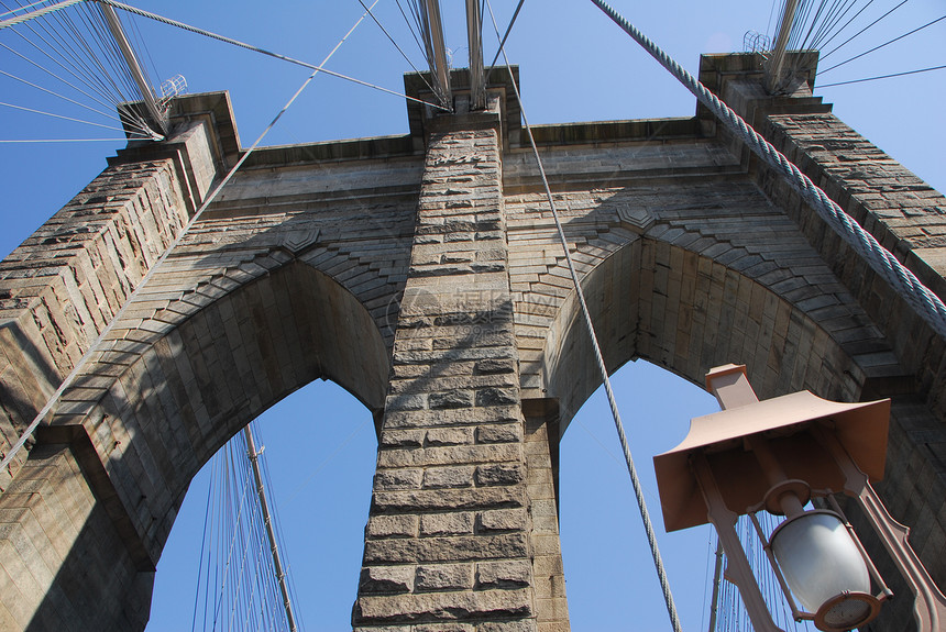 纽约曼哈顿布鲁克林桥建筑学地标游客旅游城市旅行图片