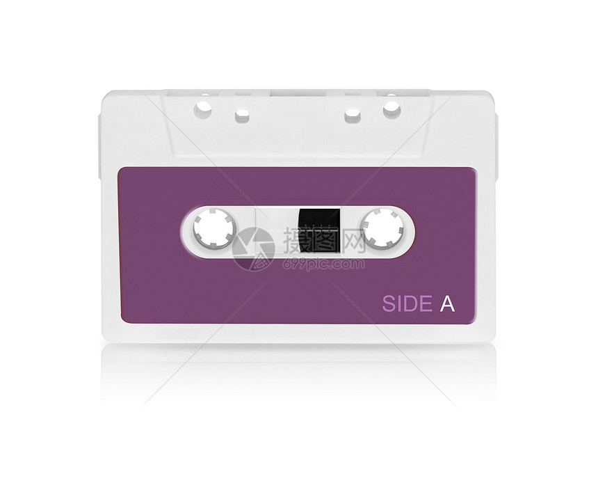 音频立体塑料白色音乐歌曲铁矿倒带电子产品标签概念立体声图片