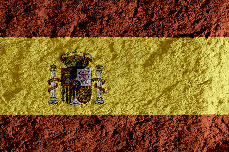 西班牙外挂旗背景图片