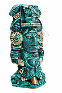 来自墨西哥的玛雅神像与世隔绝白色上帝雕像塑像背景图片