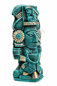 来自墨西哥的玛雅神像与世隔绝塑像上帝白色雕像背景图片