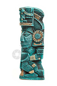 来自墨西哥的玛雅神像与世隔绝上帝白色雕像塑像背景图片
