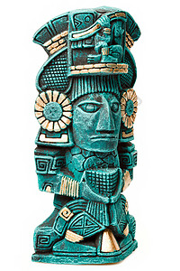 来自墨西哥的玛雅神像与世隔绝塑像雕像白色上帝背景图片