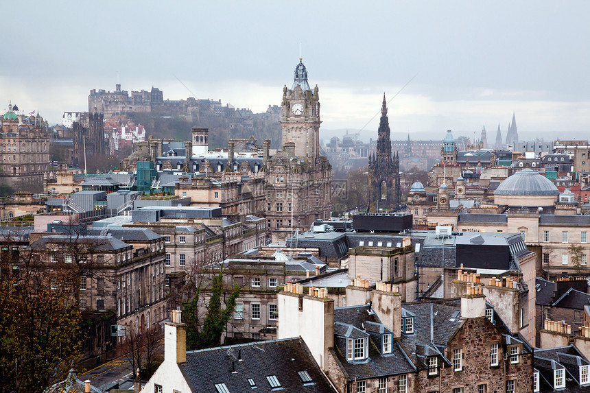 爱丁堡苏格兰城堡景观纪念碑天空首都建筑学日落外观目的地文化图片
