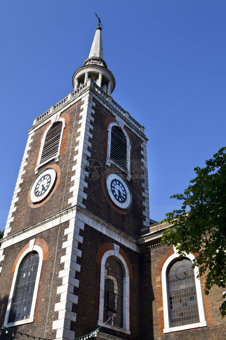 伦敦罗瑟希特的圣玛丽教堂尖塔英语旅行地标观光教会历史性旅游教区景点图片