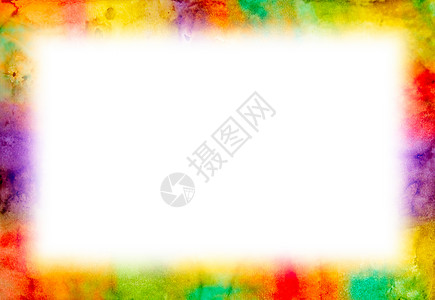 褐色中国风框架重水彩色边框背景