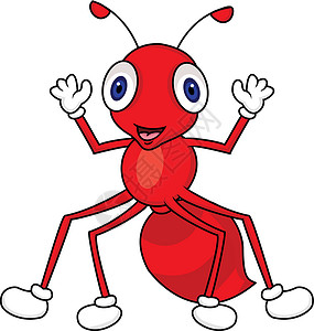 火上蚂蚁素材蚂蚁漫画卡通物种雄虫乐趣微笑卡通片动物害虫火蚁昆虫插画
