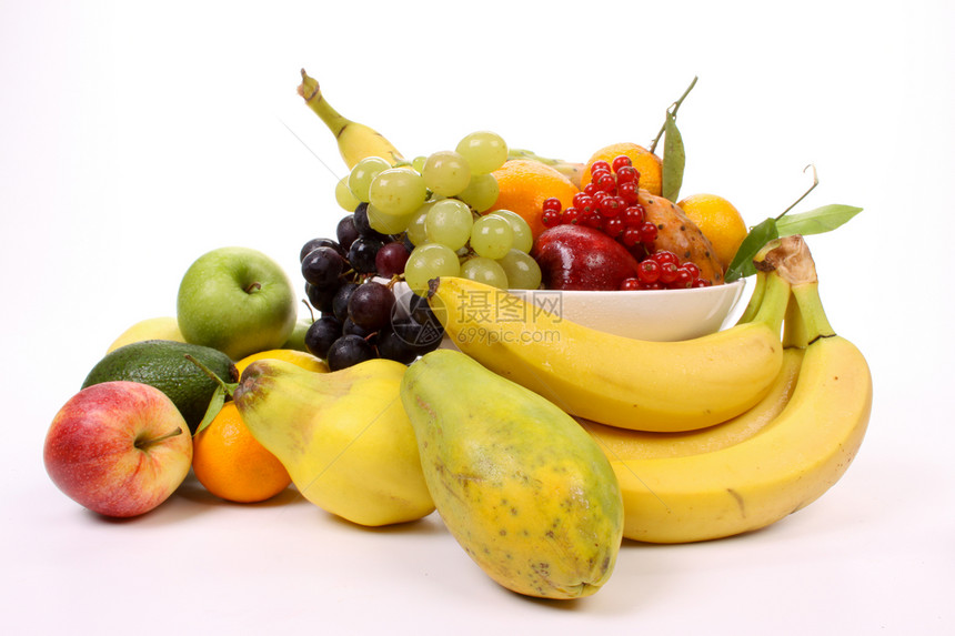 几个水果的构成白色食物柑桔蔬菜香蕉浆果肋骨鳄鱼烹饪图片
