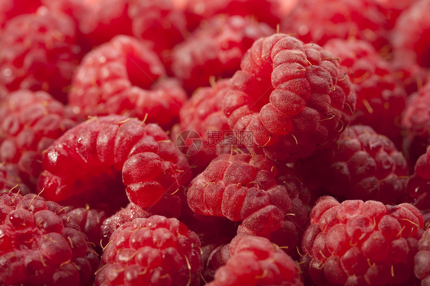 新鲜草莓背景食物果汁营养水果宏观诱惑饮食团体覆盆子红宝石图片