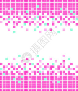 Mosaic 背景卡片白色网络马赛克装饰粉色插图墙纸正方形装饰品背景图片