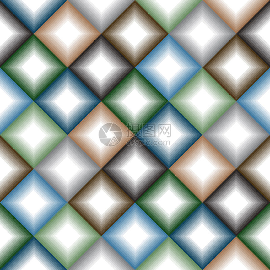 几何无缝模式光学正方形马赛克几何插图墙纸图片