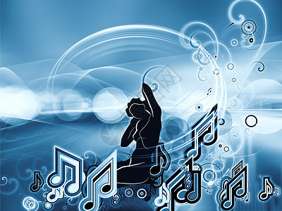 音乐传播音乐会蓝色女孩作品墙纸歌曲舞蹈插图笔记漩涡背景图片