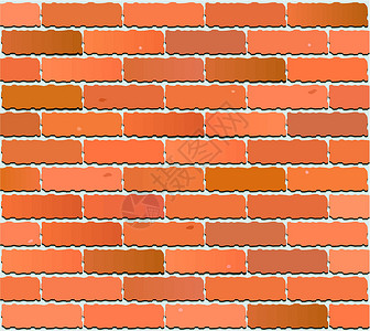 矢量砖墙建筑石头风格黏土橙子棕色灰色装饰墙纸背景图片