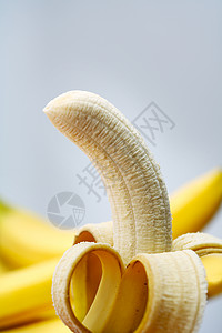 香蕉食物水果黄色背景图片