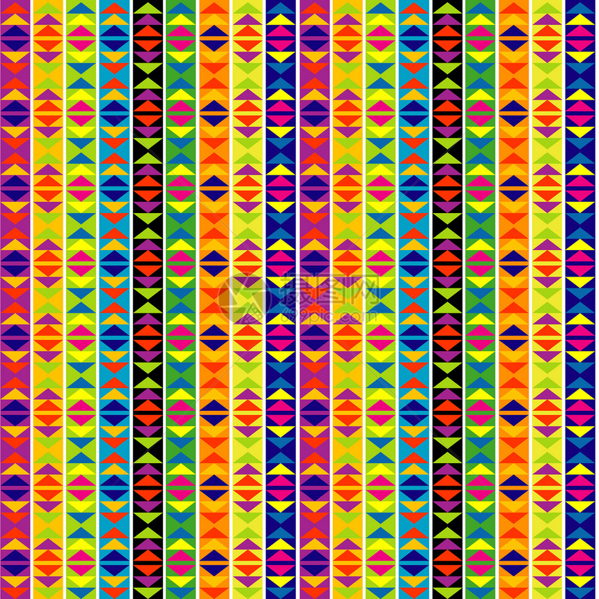带几何形状的彩色无缝背景图片